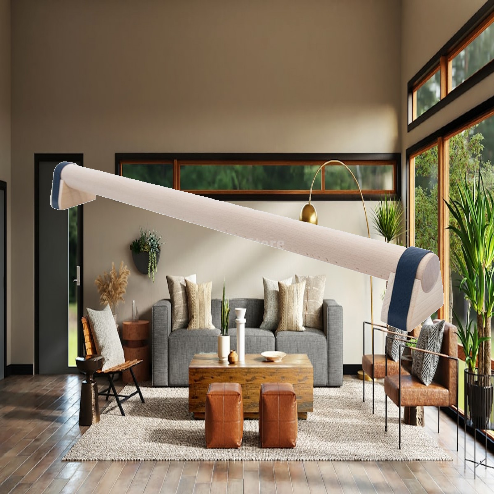 Gymnastics Beam Floor - Ahşap Denge Çubuğu Silindirik Ekipman İç
