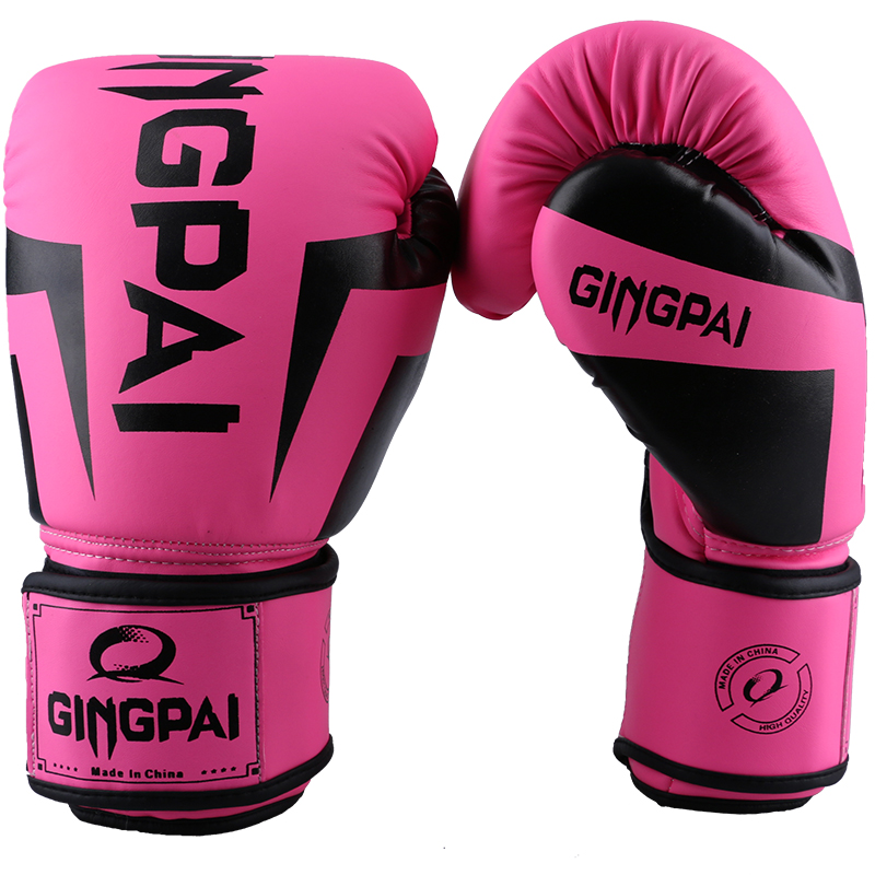 Boxing Glove Set - Kaliteli pembe yetişkin kick boks eldiveni
