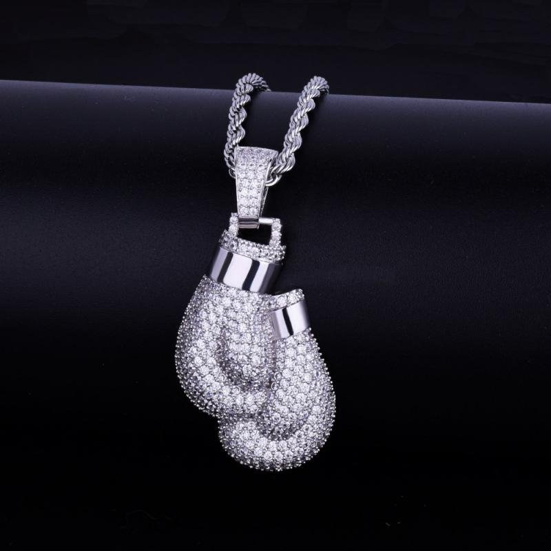 Hip Hop Bling buzlu kübik zirk - Boxing Glove Set incelemesi ve fiyatı