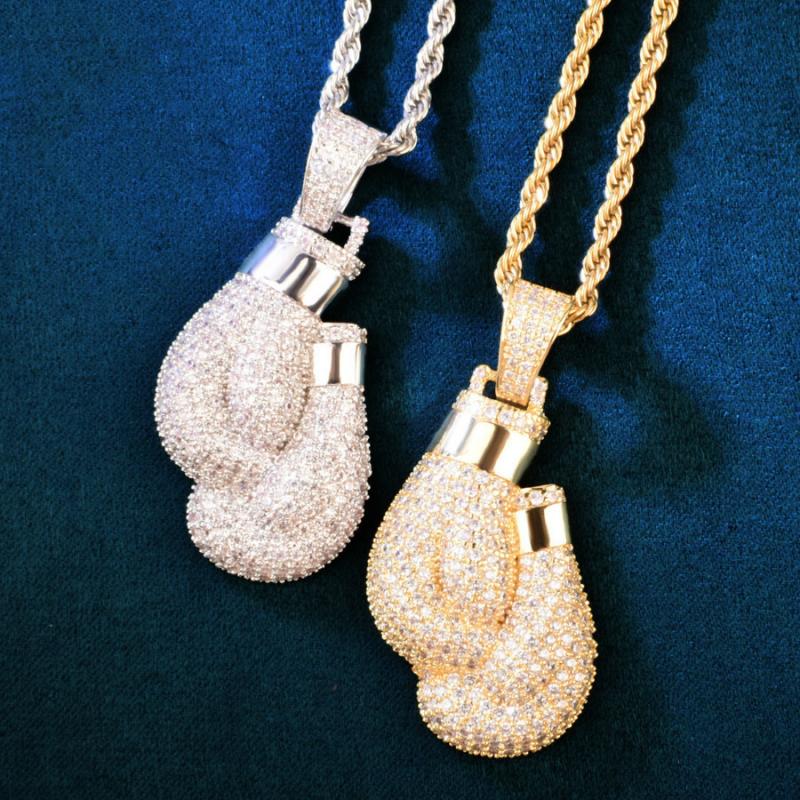 Hip Hop Bling buzlu kübik zirk - Boxing Glove Set incelemesi ve fiyatı